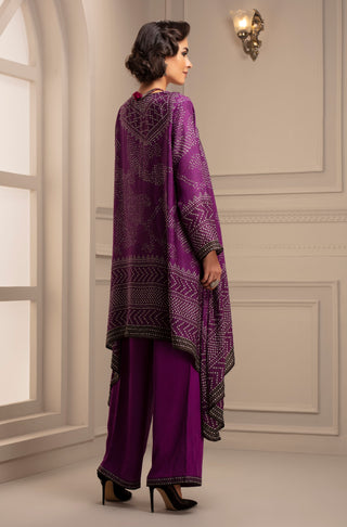 Rajdeep Ranawat-Purple Draped Tunic And Pant-INDIASPOPUP.COM