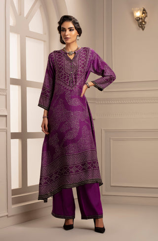 Rajdeep Ranawat-Purple Tunic With Pant & Stole-INDIASPOPUP.COM