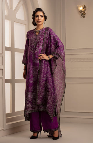 Rajdeep Ranawat-Purple Tunic With Pant & Stole-INDIASPOPUP.COM