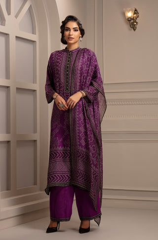 Rajdeep Ranawat-Purple Kurta And Pant With Stole-INDIASPOPUP.COM
