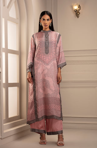 Rajdeep Ranawat-Blush Tunic With Pant And Stole-INDIASPOPUP.COM