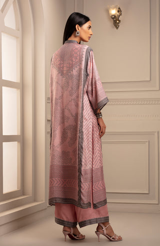 Rajdeep Ranawat-Blush Tunic With Pant And Stole-INDIASPOPUP.COM