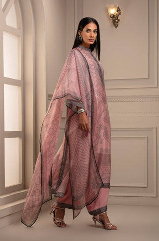 Rajdeep Ranawat-Blush Tunic With Pant And Stole-INDIASPOPUP.COM