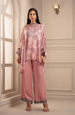 Rajdeep Ranawat-Blush Band Collar Top & Pant-INDIASPOPUP.COM