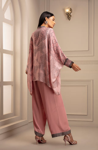 Rajdeep Ranawat-Blush Band Collar Top & Pant-INDIASPOPUP.COM