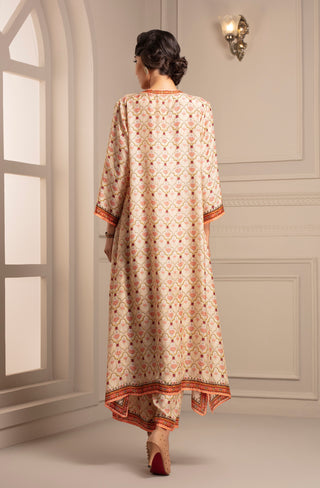 Rajdeep Ranawat-Cream Tunic With Pant & Stole-INDIASPOPUP.COM