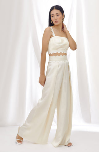 Lavanya Ahuja-Ivory Clouds Top And Pant Set-INDIASPOPUP.COM