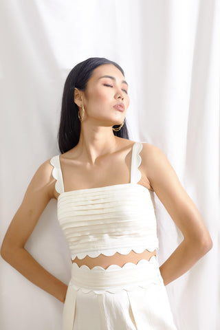 Lavanya Ahuja-Ivory Clouds Top And Pant Set-INDIASPOPUP.COM