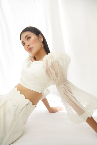 Lavanya Ahuja-Ivory Billow And Breeze Top And Pant-INDIASPOPUP.COM