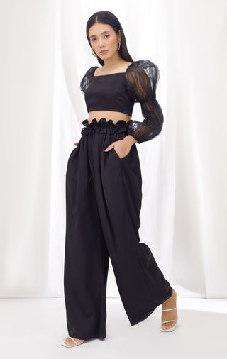 Lavanya Ahuja-Midnight Billow And Breeze Top And Pant-INDIASPOPUP.COM