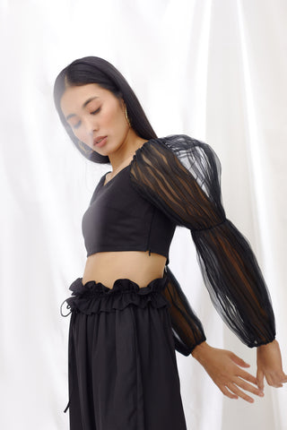 Lavanya Ahuja-Midnight Billow And Breeze Top And Pant-INDIASPOPUP.COM