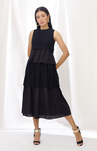 Lavanya Ahuja-Midnight Peplum Top And Skirt Set-INDIASPOPUP.COM