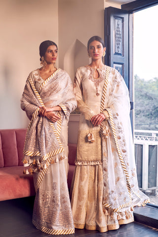 Rar Studio-Ivory Chanderi Anarkali Set-INDIASPOPUP.COM
