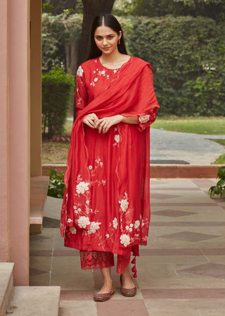 Vaayu-Camellia Floral Kurta Set-INDIASPOPUP.COM