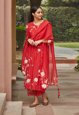 Vaayu-Camellia Floral Kurta Set-INDIASPOPUP.COM