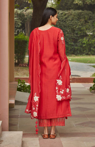 Vaayu-Camellia Floral Kurta Set-INDIASPOPUP.COM