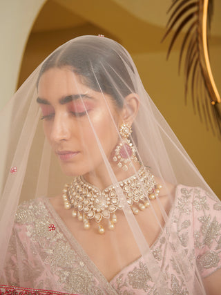 Varun Bahl-Pink Embellished Kali Lehenga Set-INDIASPOPUP.COM