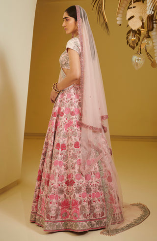 Varun Bahl-Pink Embellished Kali Lehenga Set-INDIASPOPUP.COM