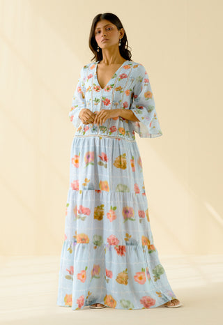 Pozruh-Lori Bloom Maxi Dress-INDIASPOPUP.COM
