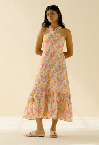 Pozruh-Everley Tie Back Dress-INDIASPOPUP.COM