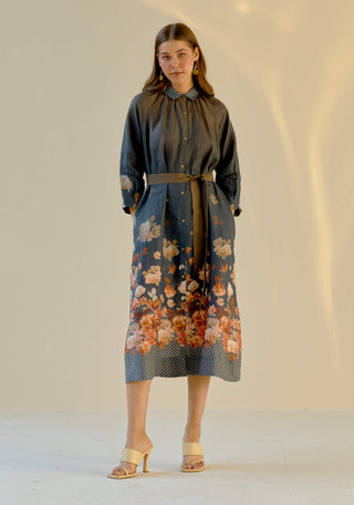 Pozruh-Josie Blue Shirt Dress-INDIASPOPUP.COM