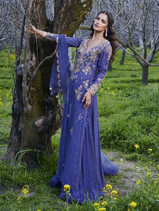 Dolly J-Cod Punch Chiffon Kamdani Kurta Set-INDIASPOPUP.COM