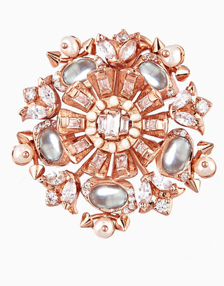 Outhouse-Rose Gold Cendrillon Rouge Ring-INDIASPOPUP.COM