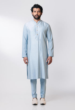 Nautanky-Powder Blue Embroidered Kurta Set-INDIASPOPUP.COM