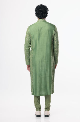 Nautanky-Green Embroidered Kurta Set-INDIASPOPUP.COM