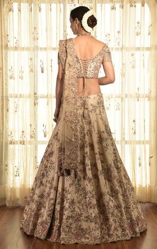 Dolly J-Ivory Sanguine Zardozi Silk Lehenga Set-INDIASPOPUP.COM