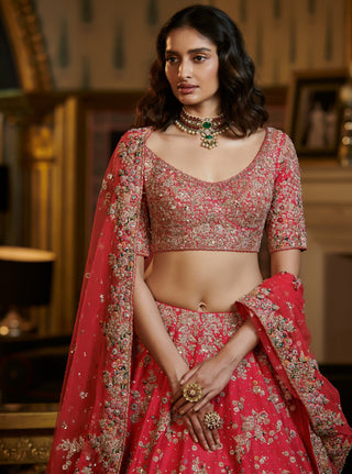Dolly J-Fuschia Pink Aria Bridal Lehenga Set-INDIASPOPUP.COM