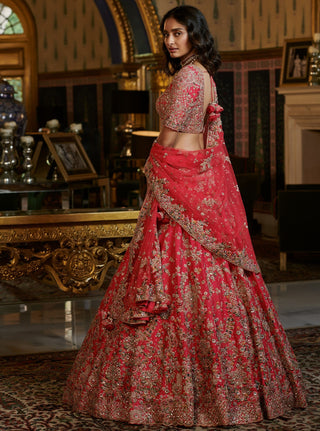 Dolly J-Fuschia Pink Aria Bridal Lehenga Set-INDIASPOPUP.COM
