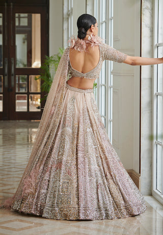 Dolly J-Gianna Pearl Muted Pink Lehenga Set-INDIASPOPUP.COM