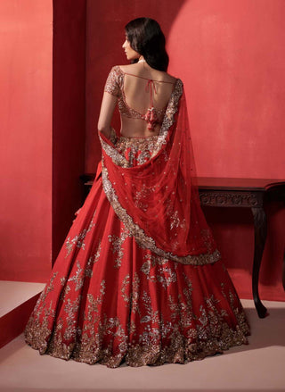 Dolly J-Orange Pixie Lehenga Set-INDIASPOPUP.COM
