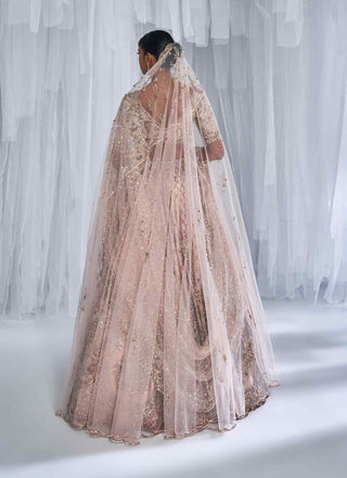 Dolly J-Magnolia Pale Peach Bridal Lehenga Set-INDIASPOPUP.COM