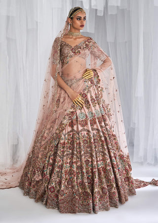 Dolly J-Primrose Champagne Pink Bridal Lehenga Set-INDIASPOPUP.COM