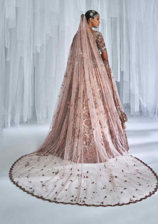 Dolly J-Lillian Champagne Pink Bridal Lehenga Set-INDIASPOPUP.COM