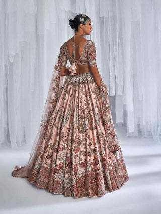 Dolly J-Lillian Champagne Pink Bridal Lehenga Set-INDIASPOPUP.COM