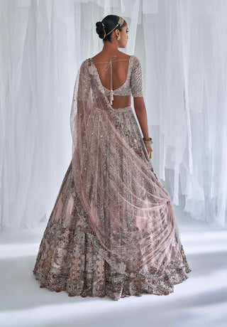 Dolly J-Alyssa Shimmer Tulle Bridal Lehenga Set-INDIASPOPUP.COM