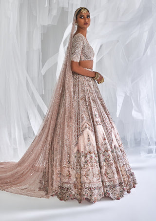 Dolly J-Alyssa Shimmer Tulle Bridal Lehenga Set-INDIASPOPUP.COM