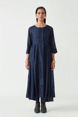 Payal Pratap-Navy Maceo Embroidered Kurta Set-INDIASPOPUP.COM