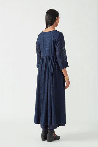 Payal Pratap-Navy Maceo Embroidered Kurta Set-INDIASPOPUP.COM