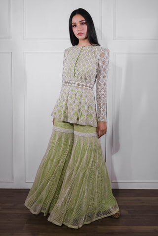 Ritika Mirchandani-Ivory Jade Embroidered Sharara Set-INDIASPOPUP.COM