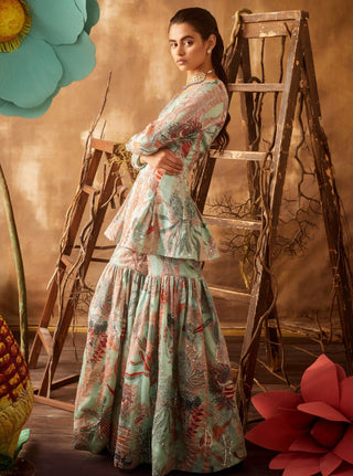 Aisha Rao-Powder Blue Sharara Set With Dupatta-INDIASPOPUP.COM