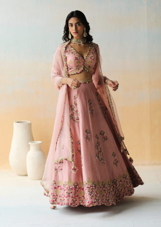 Aman Takyar-Onion Pink Lehenga Set-INDIASPOPUP.COM