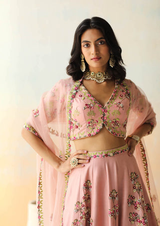 Aman Takyar-Onion Pink Lehenga Set-INDIASPOPUP.COM