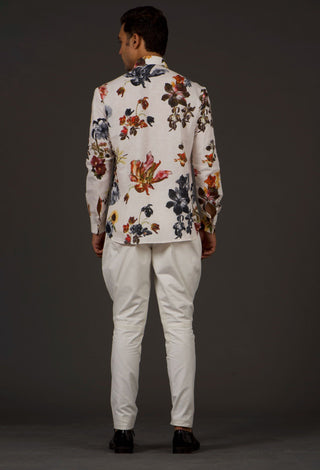 Balance By Rohit Bal-Ivory Floral Printed Shirt-INDIASPOPUP.COM