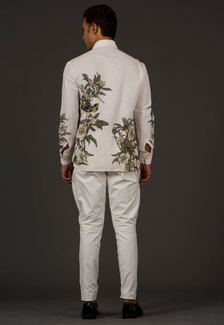 Balance By Rohit Bal-Ivory Linen Shirt-INDIASPOPUP.COM