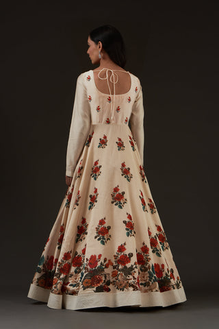 Balance By Rohit Bal-Ivory Printed Anarkali Set-INDIASPOPUP.COM