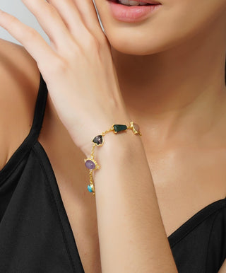 Zariin-Multi Stone Healing Bracelet-INDIASPOPUP.COM
